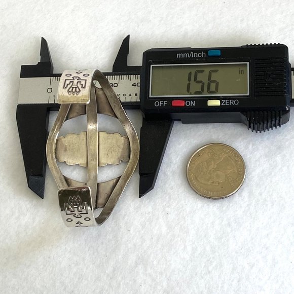 VTG Bell Trading Sterling Silver 925 Southwest Turquoise Wide Band Cuff Bracelet - Picture 15 of 16